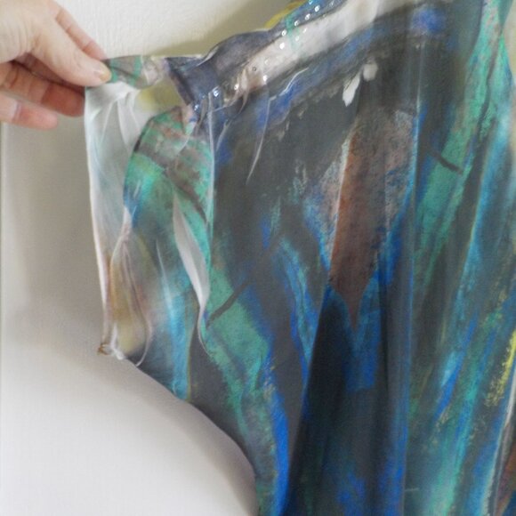 Jess & Jane - Swim Coverup - Size Large - Sheer Flowy Print (289) - Picture 5 of 7